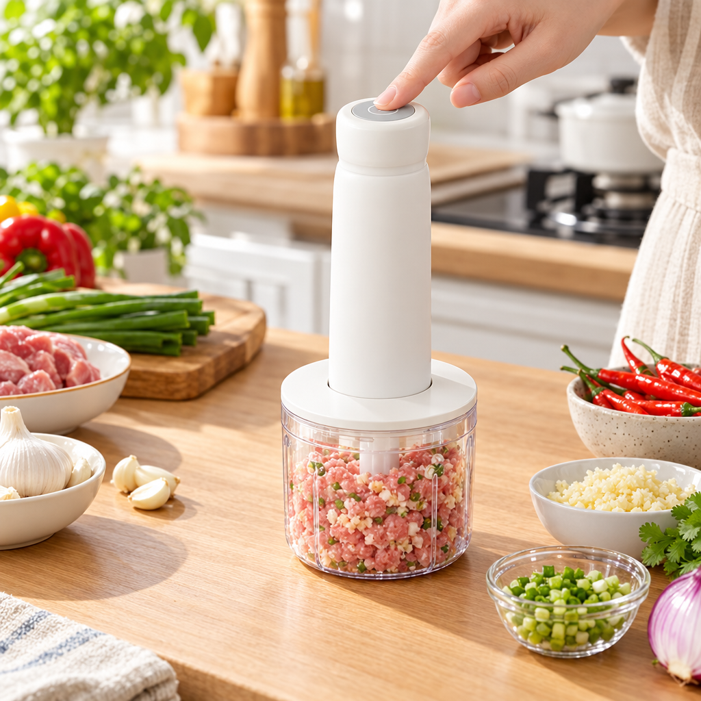🧄 Food Chopper | Multi-Bowl Kitchen Tool | Electric Seasoning Prep Helper
