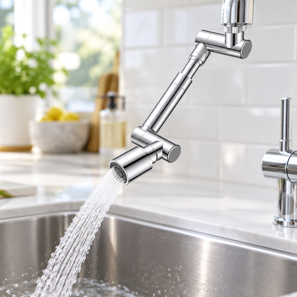 🚰 Faucet Extender | Metal Sink Attachment | Flexible Swivel Water Adapter