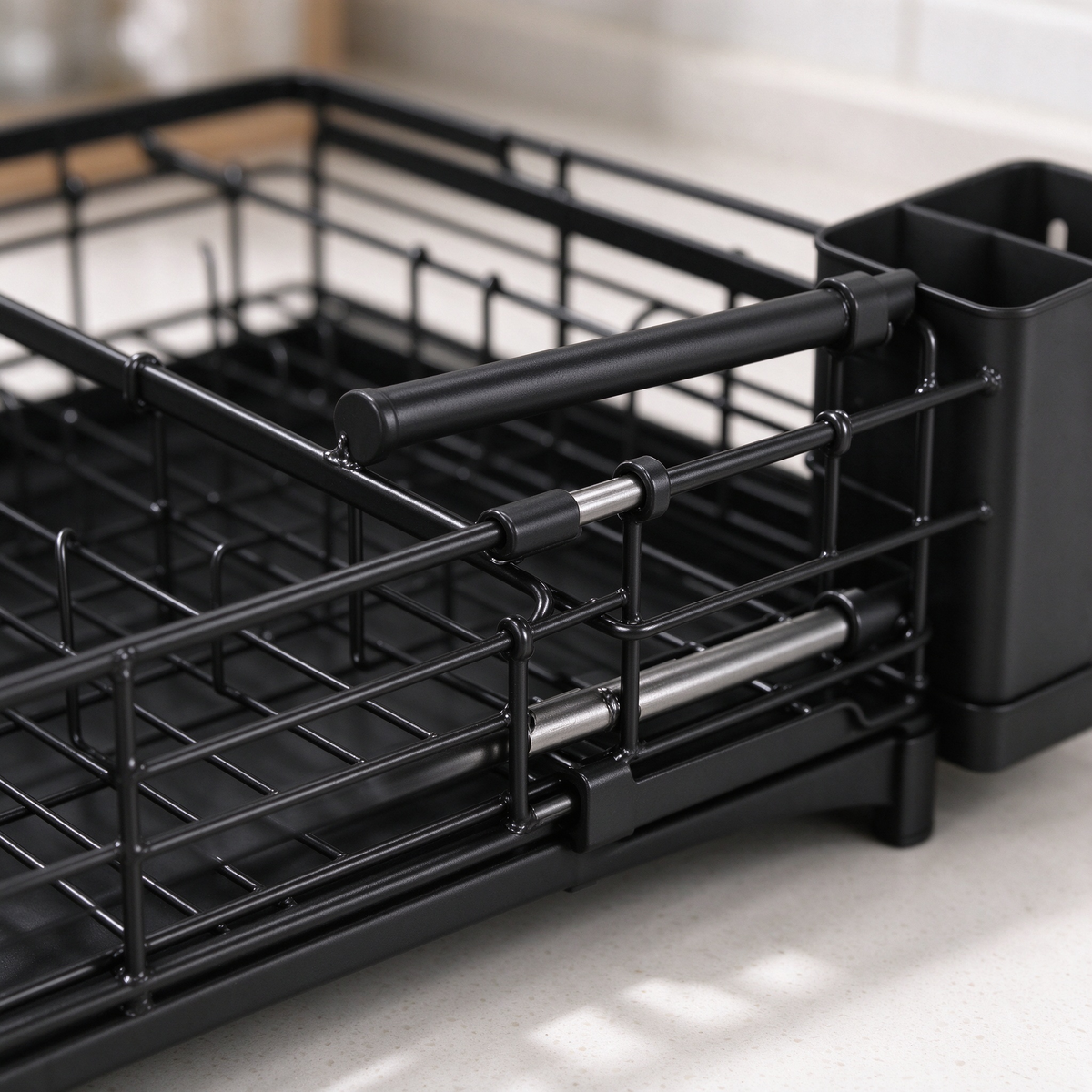 🍽️ Dish Drying Rack | Stainless Steel Kitchen Organizer | Expandable Countertop Drainer