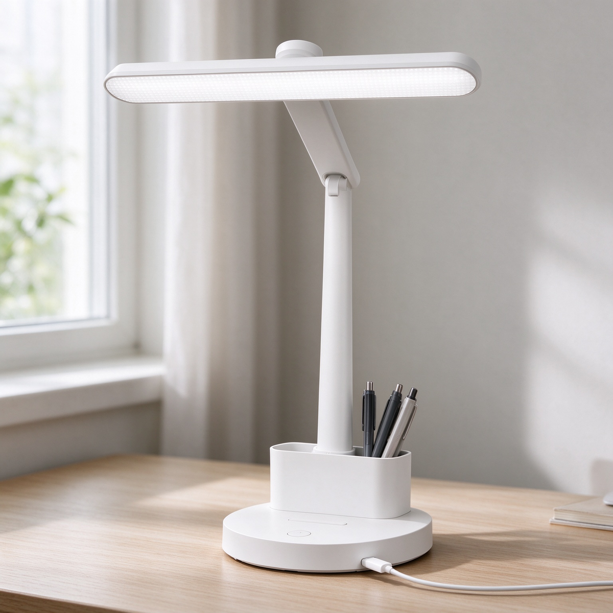 💡 LED Desk Lamp | Plastic Study Light | Adjustable Reading Lamp