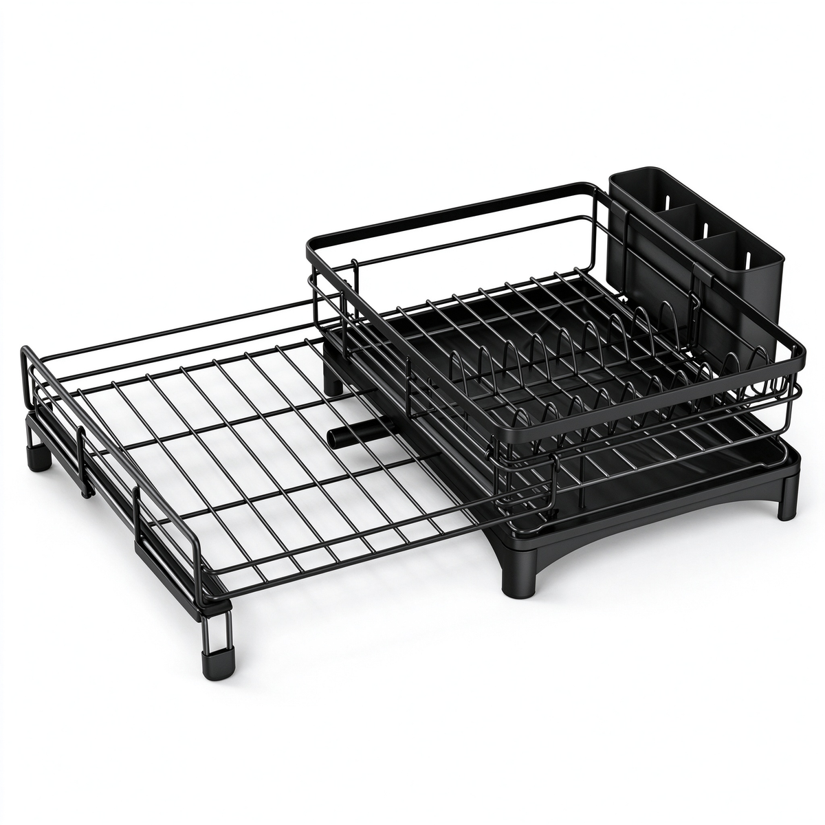 🍽️ Dish Drying Rack | Stainless Steel Kitchen Organizer | Expandable Countertop Drainer