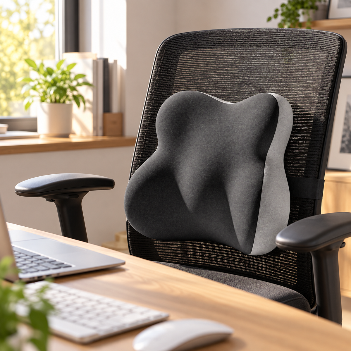 🪑 Lumbar Support | Memory Foam Back Cushion | Ergonomic Comfort Pillow