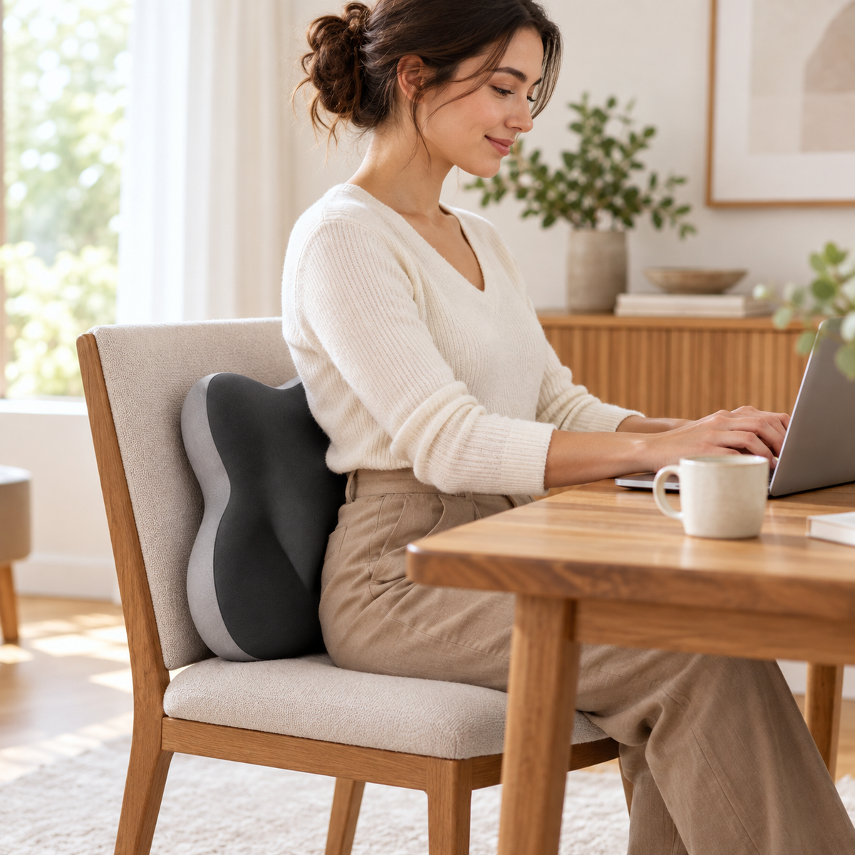 🪑 Lumbar Support | Memory Foam Back Cushion | Ergonomic Comfort Pillow