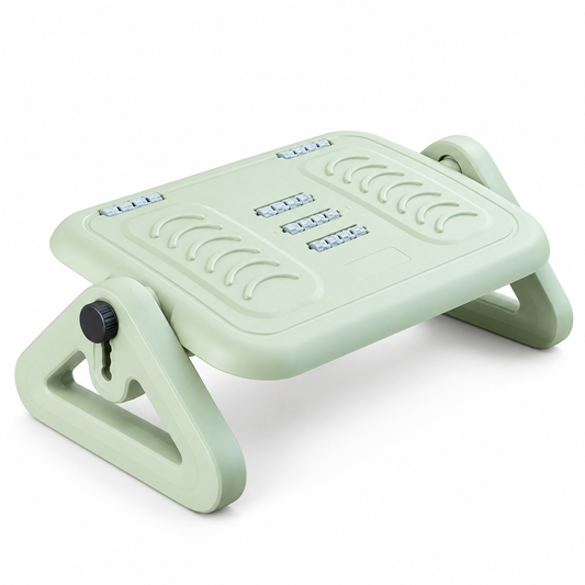 🦶 Footrest | Adjustable Desk Support | Massage Roller Leg Comfort