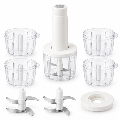 🧄 Food Chopper | Multi-Bowl Kitchen Tool | Electric Seasoning Prep Helper