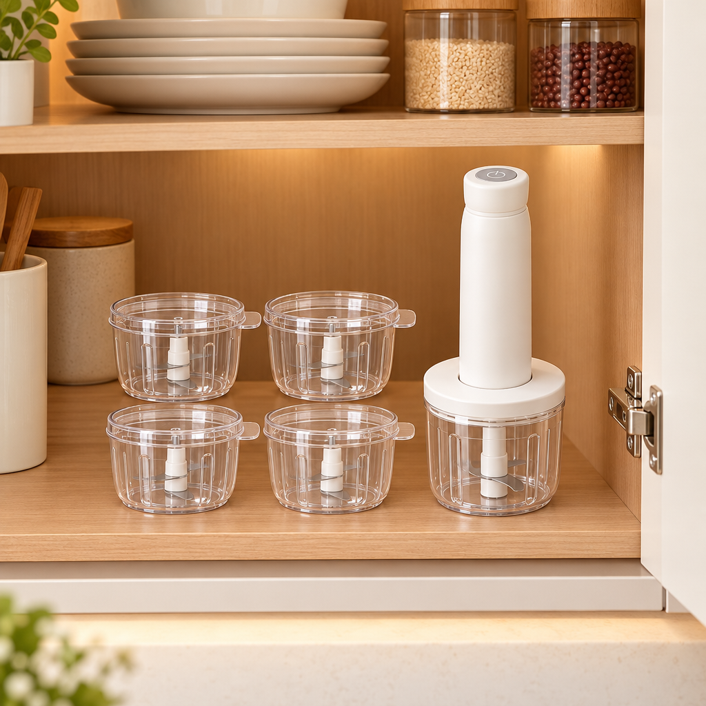 🧄 Food Chopper | Multi-Bowl Kitchen Tool | Electric Seasoning Prep Helper