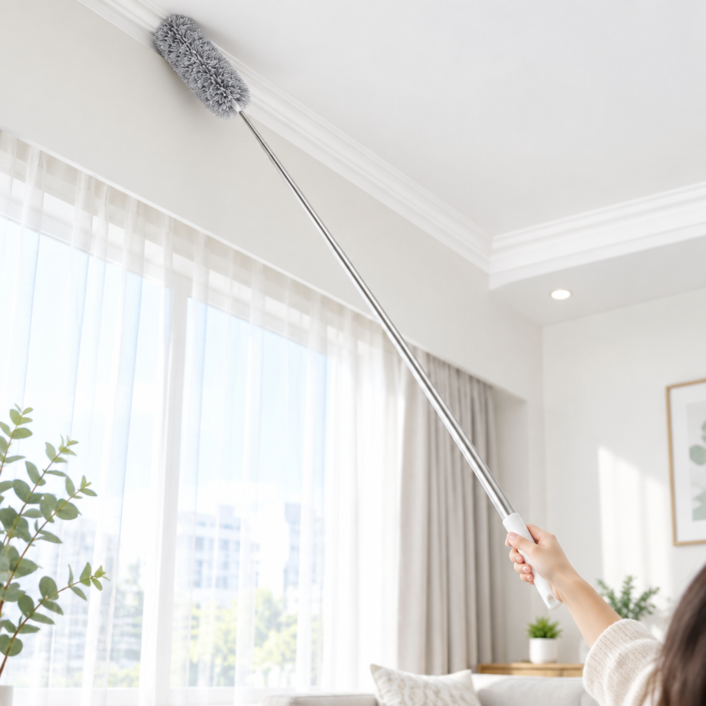 🪶 Extendable Duster | Microfiber Cleaning Tool | High-Reach Dust Cleaner